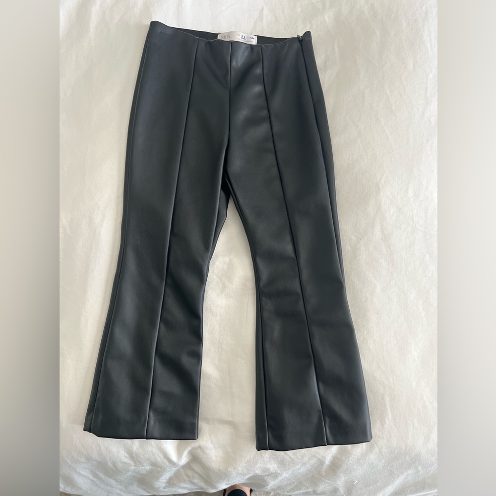 ❤️Perfect Little Black Faux Leather Pants, Zara
